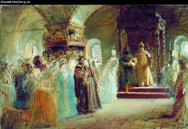 Konstantin Makovsky The Bride-show of tsar Alexey Michailovich
